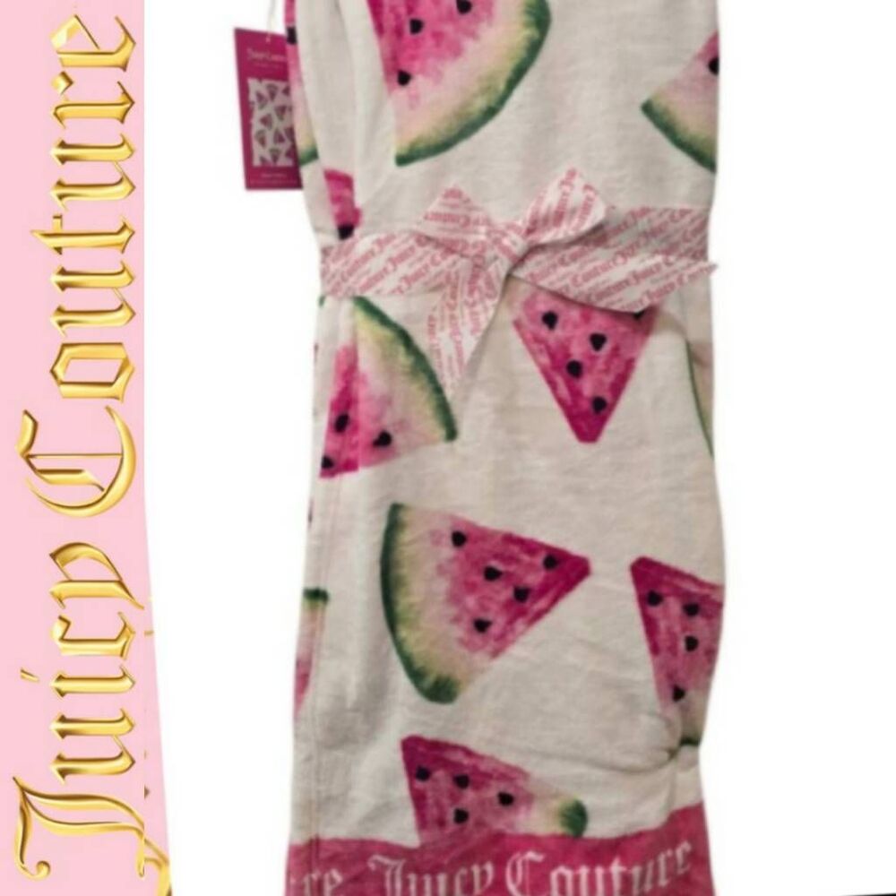 Juicy Couture Logo Watermelon Plush‎ Throw Blanket